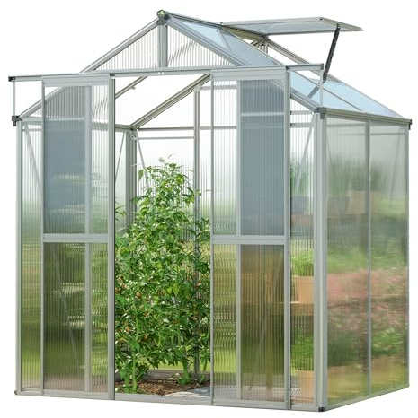 GFP Gewächshaus Picco 2 Aluminium-Rahmen 179 x 133 cm 6 mm Polycarbonat Platten