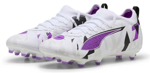 PUMA Unisex Children's Ultra 5 Match Fg/Ag Jr Soccer Shoe, White, 1.5 UK