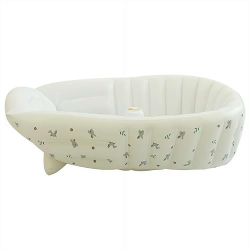 Baignoire gonflable pour bébés et tout-petits, lavabo de douche portable avec pompe intégrée, lavabo de douche antidérapant, mini piscine de voyage pour l'extérieur (tête de lapin, 1 pièce)