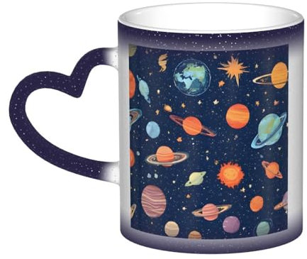 KDKJEDPEAF Constellation Star Clusters - Tazza magica che cambia colore, 325 ml, tazza da caffè in ceramica sensibile al calore, rivela l'immagine a sorpresa, regalo per lei, per lui, familiari, amici