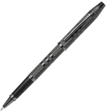 Cross Century II Midnight Black Rollerball Pen, Medium Point, Black Ink | Professional Pen for Everyday Use, Smooth Writing, Comfortable Grip, Metal Body, Luxury Gift Box, Medium Point Black Refill