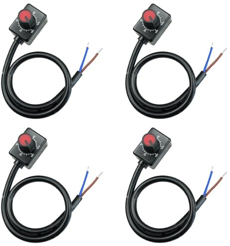 Uikdjgu Gradateur LED à Bouton DC 0/1-10V, Variateur Passif Basse Tension PWM pour 0-10V Ou 1-10V Pilote LED électronique à Intensité Variable 4 Pièces