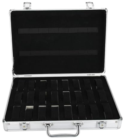 RASTKY Porta Orologi con 24 Slot - 24 Griglie in Lega di Alluminio, Porta Orologi,