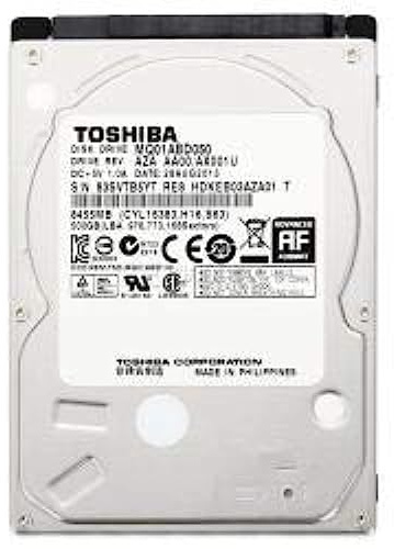 Toshiba 500GB Interne Festplatte MQ01ABD050V 2,5 Zoll HDD SATA2 5400RPM 8MB Cache (Generalüberholt)