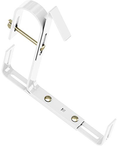 Poetic 508709 - Gancho y colgador para macetas (metal), color blanco, barandilla especial ronda