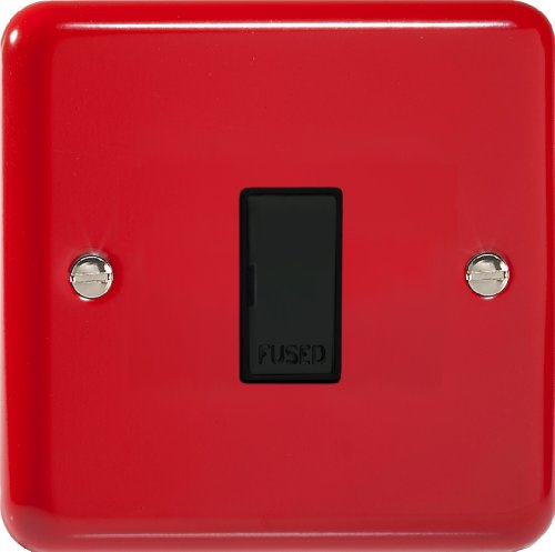 XY6UB.PR Varilight 1 Gang (Single), 13 Amp Unswitched Fused Spur, Classic Lily Pillar Box Red