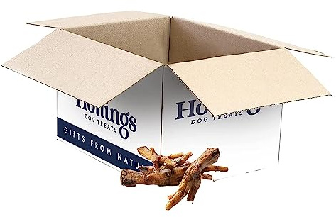 Hollings Chicken Feet Dog Treats, 100% Natural & Crunchy Treats for Adult Dogs, Grain Free & High in Protein (2kg)