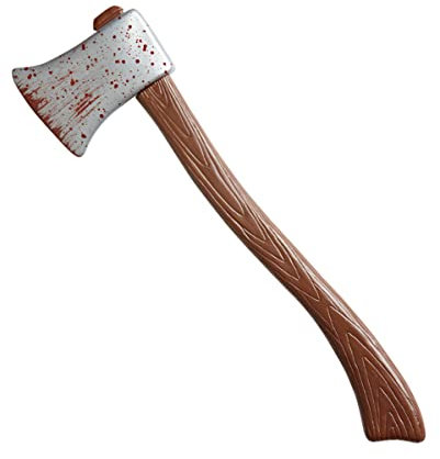 Blutige Halloween Horror Axt als Kostümzubehör & Spielzeugwaffe