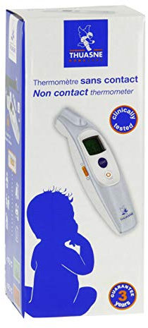 Thuasne - Thermomètre Frontal Sans Contact - Prise Précise et Rapide de la Température - Ecran LCD - Pour Adultes, Enfants, Bébés de plus de 6 mois - Garantie 3 ans - Validé Cliniquement