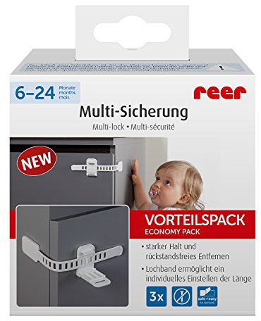 Reer 72020 Multi Security Saver Pack of 3, White