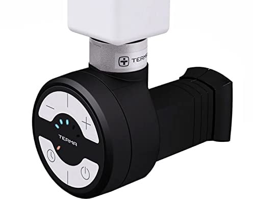 MOA Thermostat Heizstab, Heizpatrone, Heizelement 600 Watt (Schwarz) Gerades Kabel ohne Stecker mit Kabelblende