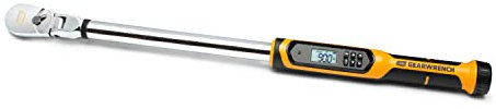 GearWrench Elektronischer Drehmomentschlüssel mit Flexkopf, 1,27 cm (1/2 Zoll), mit Winkel, 7,6–76,2 m/lbs. - 85079