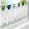 LiYa 1 Stück Bistrogardine Bunt Kleine Kaffee Scheibengardine Voile Transparent Vorhang (HxB 45x90cm, Grün)