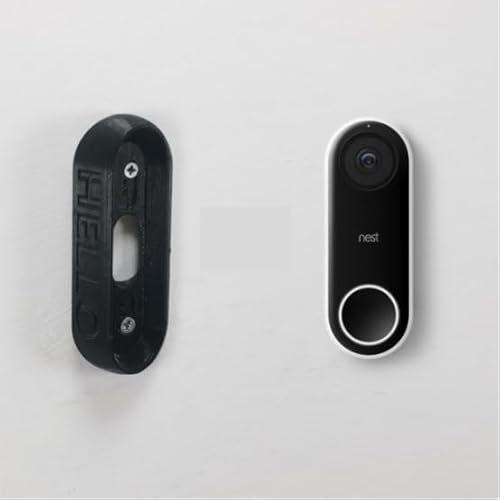 Hello Door Bell 30 degree angle spacer/wall mount/bracket/camera director for NEST: (BLACK)