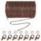 33 Füße Legierung DIY Link Kette Ketten Gliederkette Halsketten mit 20 Karabiner Verschlüsse und 30 Sprung Ringe für Schmuck Basteln Herstellung, 2mm (Copper)