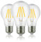 Hellum LED Glühbirne E27 Dimmbar, 4,5W Warmweiß Lampe Mit 470 Lumen Filament, Vintage Leuchtmittel Ersetzt 40-Watt Glühbirne, 2700 Kelvin Warmweiß Klar, 3er Pack