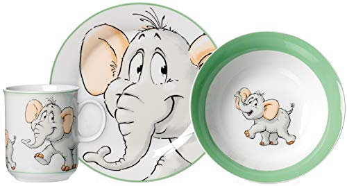Ritzenhoff & Breker Kindergeschirr-Set Happy Zoo, Eddie, 3-teilig, Elefant