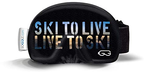 SOGGLE Skibrillen Schutz Überzug aus Mikrofaser (one Size), Farbe:Text live to ski