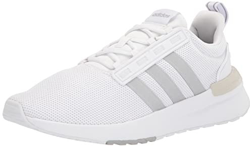 adidas Damen-Sneaker, knöchelfrei, Weiß/Mattes Silber/Grau, 38 EU
