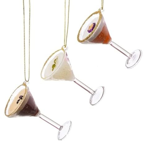 Sass & Belle Martini Cocktail Baubles - Set of 3
