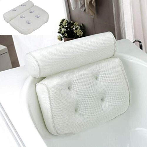 HAIBI Badewannenkissen, Spirity Ergonomische Badekissen Mit Hals Und Rücken Unterstützung 3D Mesh Soft Spa Kopfstütze Badewanne Kissen