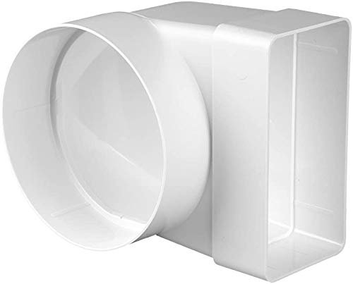 Swettews Flachkanalsystem Abluftkanal Flachkanal Bogen Umlenkstück Verbinder Kniestück Reduktion Flexschlauch Abluft (75/150, Umlenkstück 90°)