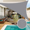 NAKIHOUSE Sonnensegel Dreieckig 5x5x5m Wasserdicht Sonnenschutz Sun Segel 98% UV-Schutz Segel für Balkon Garten Terrasse Markise Camping Pool (Hellgrau)