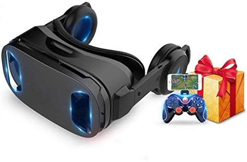 SMSOM VR. Auricolare Virtual Reality. VR 3D. Occhiali Blue Light. HD Lente VR. Set incl ACL 3D Goggles virtuali virtuali, controller, regolabile VR. Occhiali - Compatibile con iOS e Android con GamePa