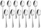 HaWare Teaspoons Set of 12, Small Stainless Steel Hammered Dessert Coffee Spoon for Home, Restaurant, Kitchen, Round Edge & Mirror Polished, Dishwasher Safe - 15cm