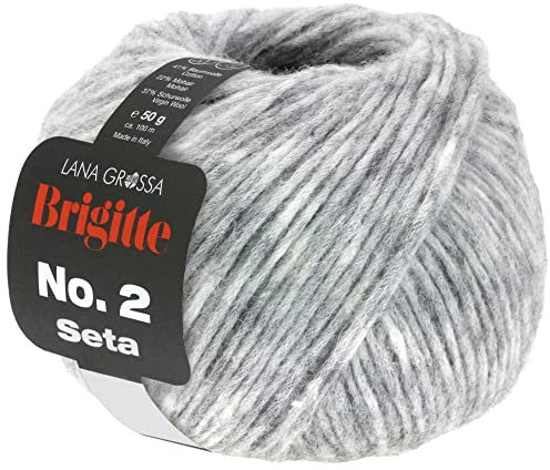 LANA GROSSA Brigitte Nr.2 Seta | Edle Netzgarnstruktur aus Alpaka und Baumwolle | Handstrickgarn aus 47% Alpaka, 45% Baumwolle & 8% Schurwolle | 50g Wolle zum Stricken & Häkeln | 140m Garn