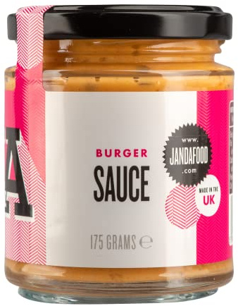 Janda Burger Sauce (165g) | Egg and Dairy Free | Rich, Creamy with a Hint of Chilli | Vegan, Vegetarian and Plant Based | No Artificial Colours or Flavours | Made in The UK
