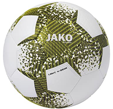 JAKO Unisex Lightball Performance, Weiß/Schwarz/Soft Yellow, 4