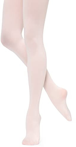 Monbessi Ballettstrumpfhose für Kinder und Damen - Tanzstrumpfhose 90D für Ballett (M, Rosa)
