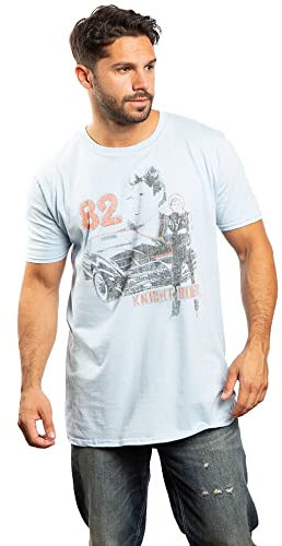 Cotton Soul Cobra Unisex T-Shirt Kai Eagle Fang Karate, Kardinalrot, hellblau, L