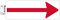 Exacompta - Réf. 67116E - 1 bande adhésive Symbole de marquage au sol forme Flèche rouge sur fond blanc - En PVC traité anti-dérapant et résistant aux UV - Dimensions du panneau : 30 x 10 cm