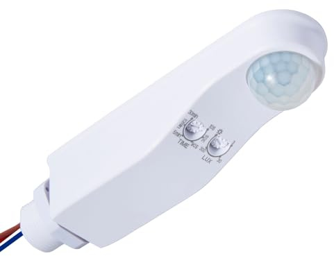 Zinc ZN-38600-WHT Dion Batten PIR Motion Sensor Motion Sensor, White, 10m max