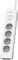 Philips SPN7040WA/10 - Regleta de 4 Enchufes Schuko, Enchufe Múltiple, Ladrón Alargador, Protección Infantil Sobretensión, Interruptor Encendido/Apagado, Cable 2 Metros - Color Blanco