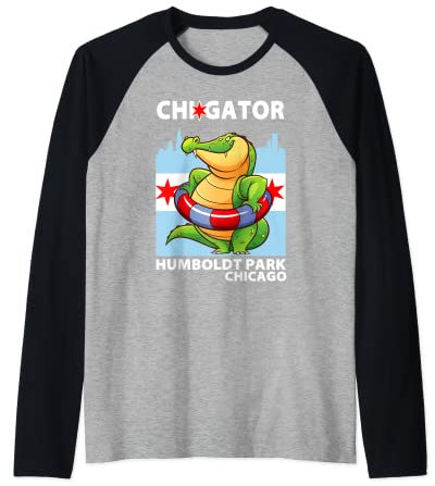 Chigator Gator Uhr Chicago Humboldt Park Rettungsgeschenk Raglan
