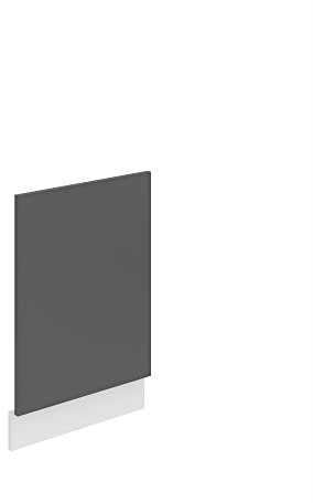 Belini Frontblende für Geschirrspüler PO. Frontblende Geschirrspüler 45 cm Breite. Frontplatte für Spülmaschine ohne Griff, Silber matt