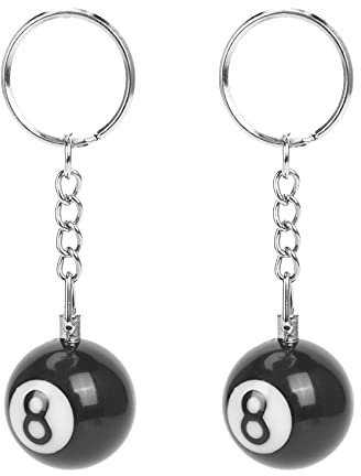 Herklotzn Lot de 2 porte-clés en forme de boule de billard