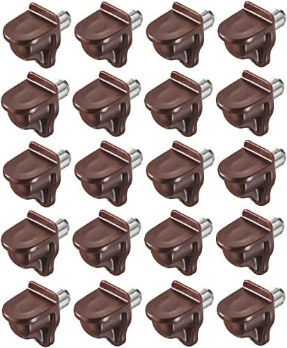 cyclingcolors 20x Bodenträger braun stahl möbel Regal schrank Halter Fachbodenträger Bretthalter Regalbretthalter Regalbodenträger
