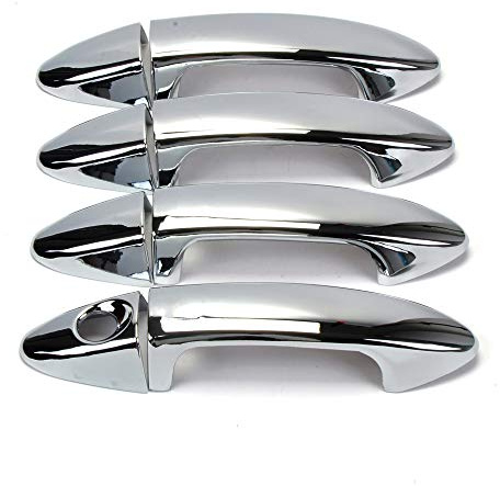 Dreamseek 8Pcs Door Handle Cover for Ford Ecosport 2013-2022, Fiesta 2009-2016 Exterior ABS Chrome Molding Protector Trim (w/o Smart Entry Button Hole)