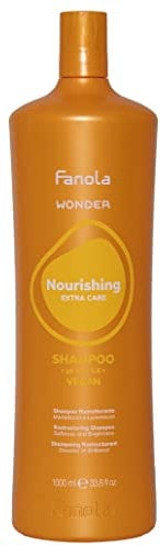 Fanola Wonder Shampoo Nourishing Extra Care, Shampoo Ristrutturante per Capelli Fini Secchi, Crespi e Trattati ad Azione Delicata, per Capelli Morbidi e Luminosi senza Siliconi, 1000 ml
