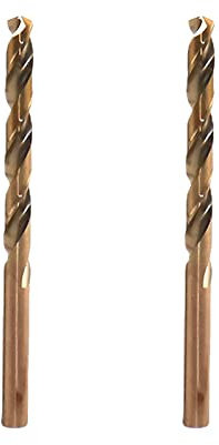 2pcs 6.5mm M35 HSS Cobalt Drill Bits Set Metal Jobber Length Twist Drill Bits for Drilling on Stainless Steel (6.5 mm)
