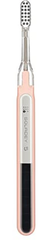 Soladey 5 Ionen-Zahnbürste, rosa, große Solarzellen und TiO2-Halbleiter, Sie können ohne Zahnpasta bürsten