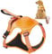 Hundegeschirr mit einziehbarer Hundeleine in einem, No-Pull-Geschirr für Haustiere mit Verstellbarer, weich gepolsterter Hundeweste 4.2 FT automatisch sperrende Hundeleine mit 2 Leinenclips (L)