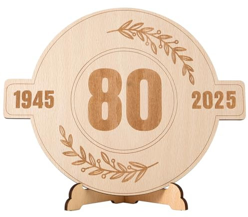 WAREHOUSE Carte anniversaire 80 ans Bois, Cartes de Voeux d'anniversaire et mariage, Decoration Numéro 20 livre d'or alternatif en bois décoration homme femme