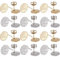 SUNNYCLUE 1boîte 40pcs Boucles d'oreilles 304 Acier Inoxydable avec Dos de Boucles d'oreilles Hypoallergénique Post Boucles d'oreilles Texturé Plat Rond Boucles d'oreilles avec Clous pour Femmes DIY