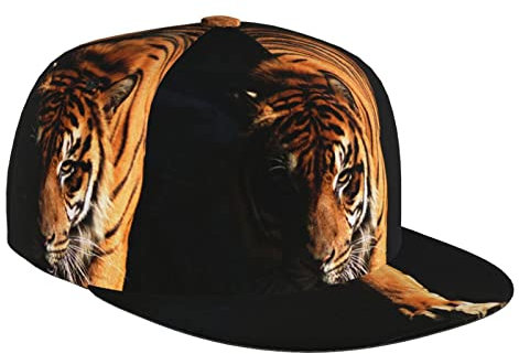 FJAUOQ Tiger Cap Baseball Cap Verstellbare Kappe Herren Hut Cool Trucker Hut für Reisen Reiten Picknick Outdoor, Tiger A05, One size