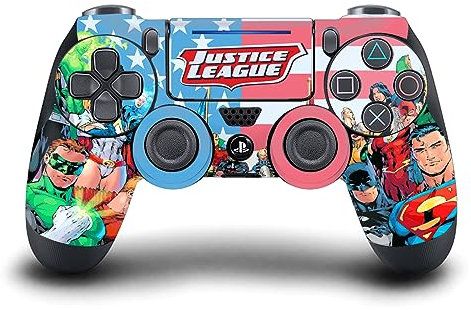 Head Case Designs Offizielle Justice League DC Comics Von Amerika #1 Comic-Bucheinbände Vinyl Haut Gaming Aufkleber Abziehbild Abdeckung kompatibel mit Sony PlayStation 4 PS4 DualShock 4 Controller